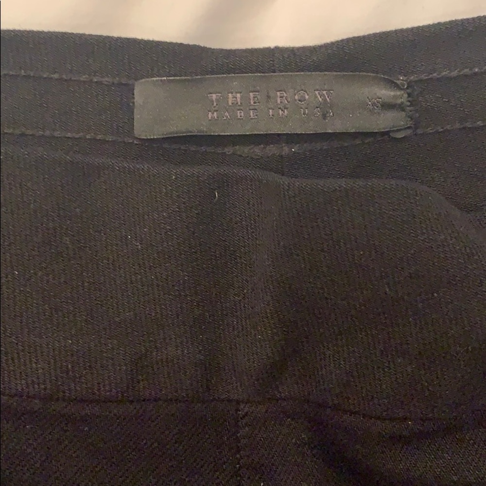 The Row Black Denim/Cotton Pants